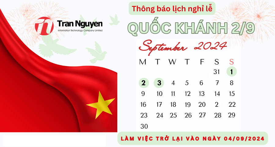 Lịch nghỉ lễ Quốc Khánh 2/9/2024