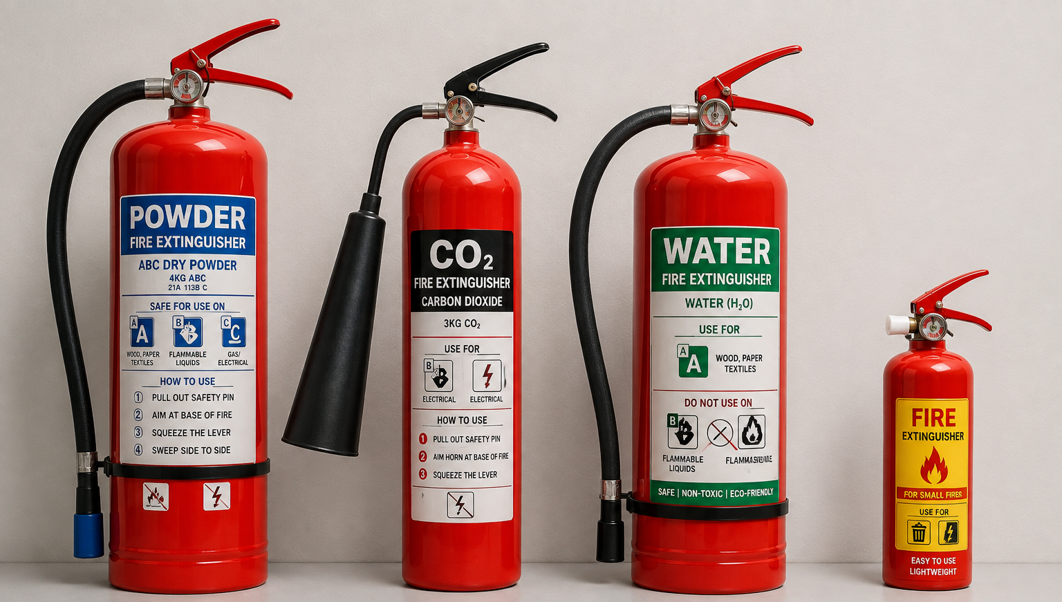 bình chữa cháy chính hãng bột ABC CO2 gốc nước mini]