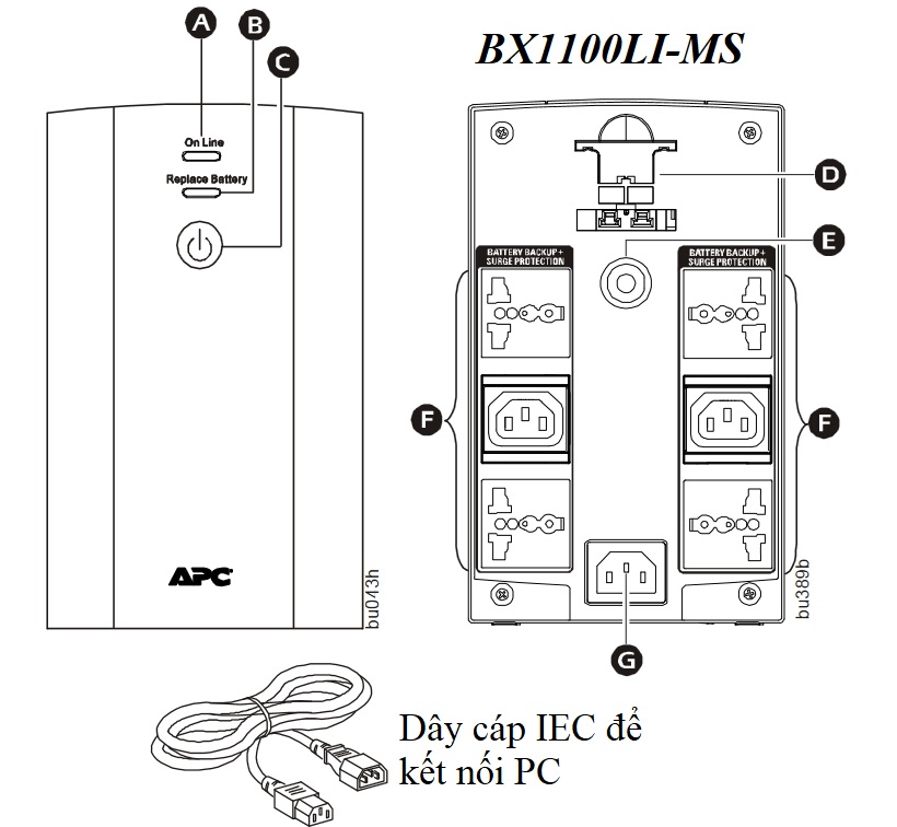 Chi tiết thiết kế BX1100LI-MS