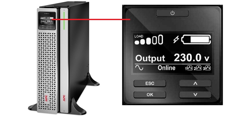 Bộ lưu điện APC Smart-UPS SRT Li-Ion 1000VA RM 230V Network Card - SRTL1000RMXLI-NC với màn hình LCD sắc nét