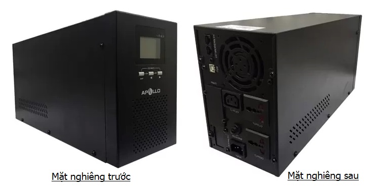 Bộ lưu điện APOLLO AP620 2000VA 2 mặt trước/sau