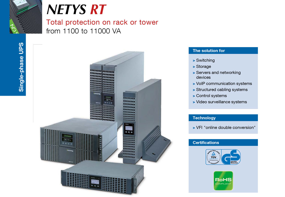 Bộ Lưu Điện SOCOMEC Netys RT NRT2-U2200 2200VA (1800W)