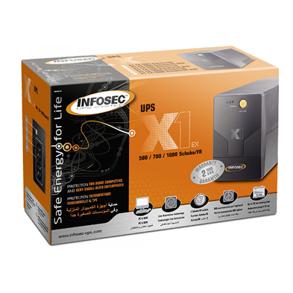 Bộ Lưu Điện UPS INFOSEC X1 EX USB 1000VA Chính Hãng