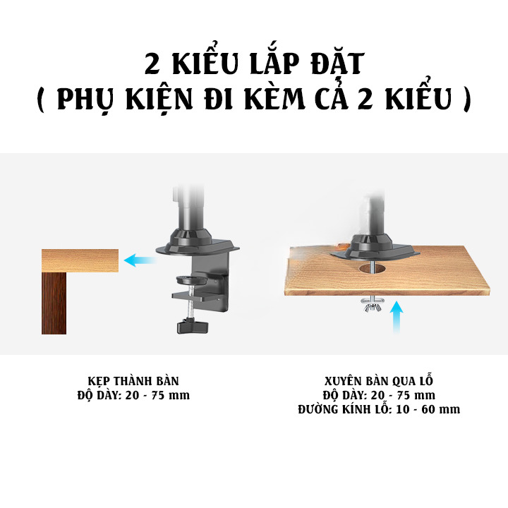 NB H80 với Hai kiểu lắp đặt dễ dàng