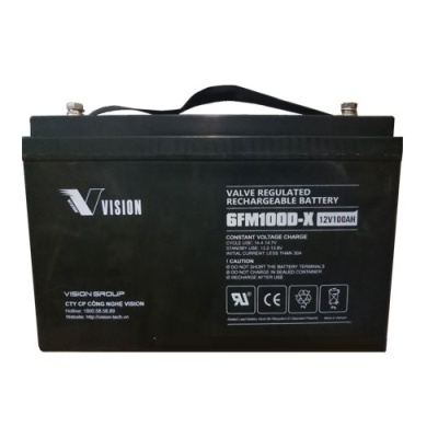 Ắc quy xả sâu VISION 6FM100D-X 12V-100AH
