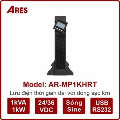 Bộ Lưu Điện ARES AR-MP1KHRT 1KVA/1KW Online (Ắc Quy Rời)