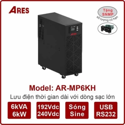 Bộ lưu điện ARES AR-MP6KH 6KVA/6KW Online (Dùng Pin Ngoài)
