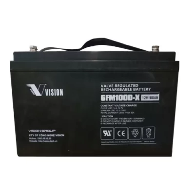 Ắc quy xả sâu VISION 6FM100D-X 12V-100AH