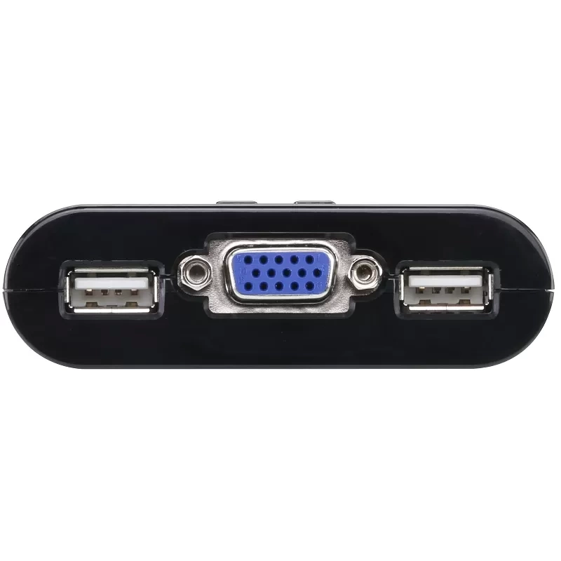 KVM Switch 2 cổng với cáp USB VGA có bộ chọn cổng từ xa - ATEN CS22U