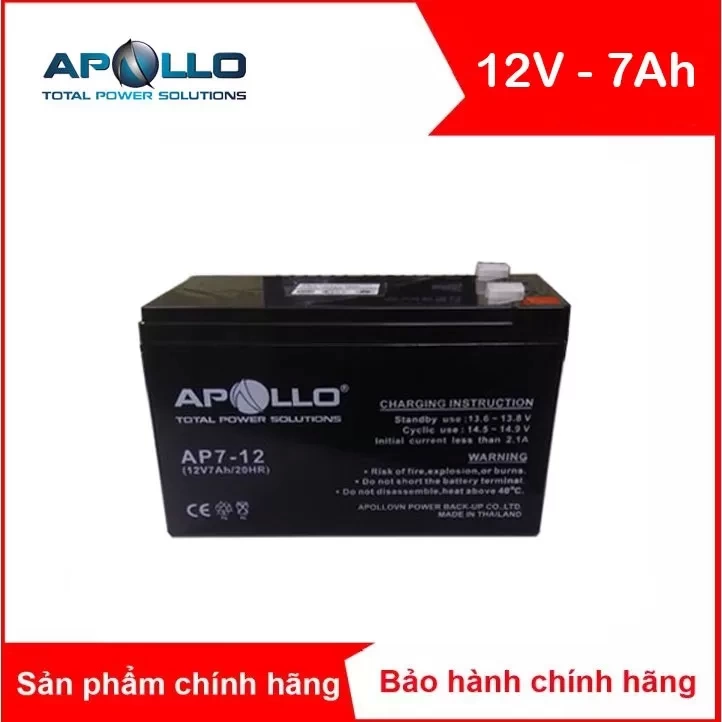 Ắc quy kín khí APOLLO 12V-7Ah (AP7-12)