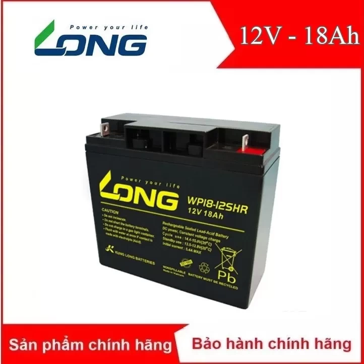 Ắc quy kín khí Long 12V-18Ah (WP18-12SHR)