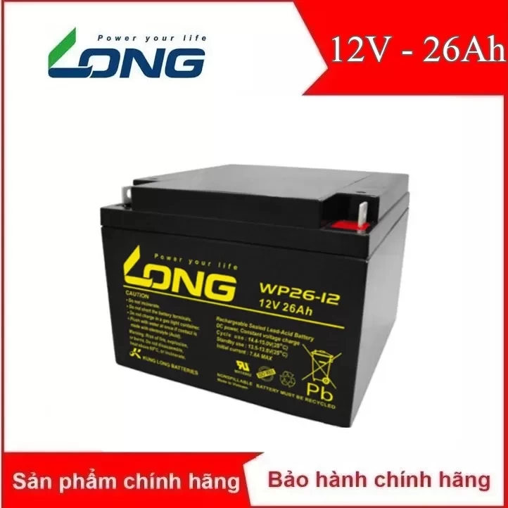 Ắc quy kín khí Long 12V-26Ah (WP26-12)