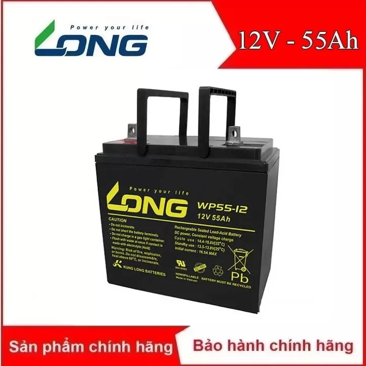 Ắc quy kín khí Long 12V-55Ah (WP55-12)