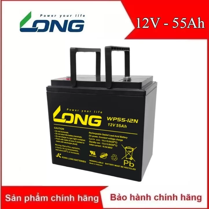 Ắc quy kín khí Long 12V-55Ah (WP55-12N)