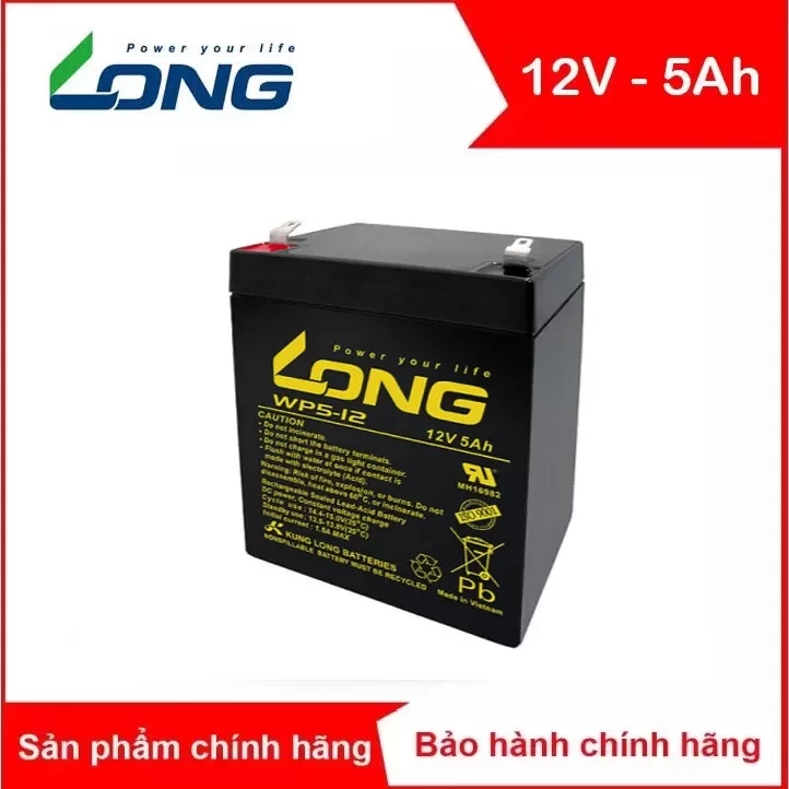 Ắc quy kín khí Long 12V-5Ah (WP5-12)