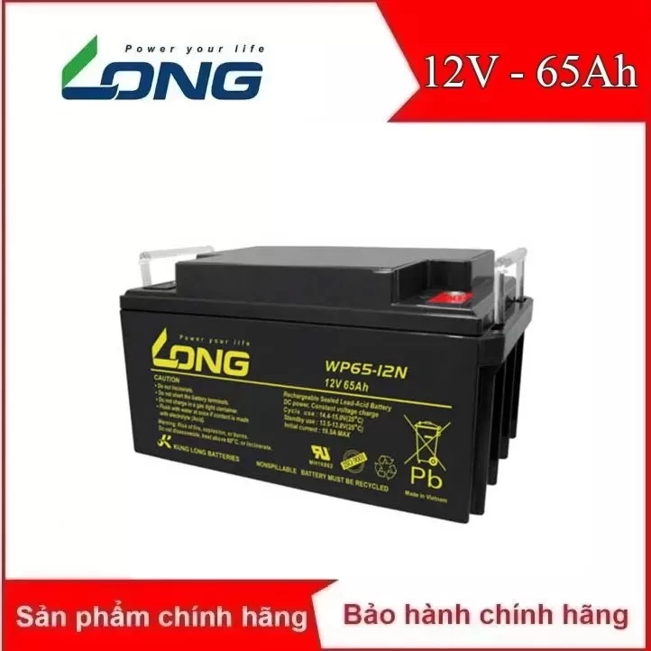 Ắc quy kín khí Long 12V-65Ah (WP65-12N)