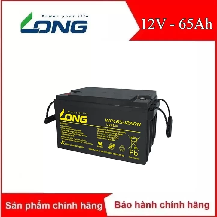 Ắc quy kín khí LONG 12V-65Ah (WPL65-12ARN)