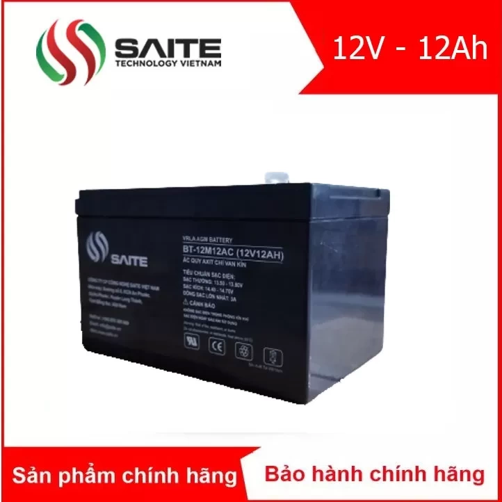 Bình ắc quy kín khí SAITE 12V - 12Ah (BT-12M12AC)