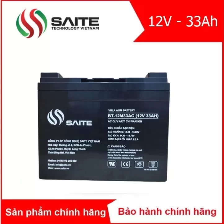 Hình ảnh thực tế của Bình ắc quy kín khí SAITE 12V - 33Ah (BT-12M33AC)