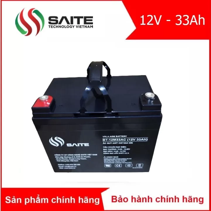Bình ắc quy kín khí SAITE 12V - 33Ah (BT-12M33AC)