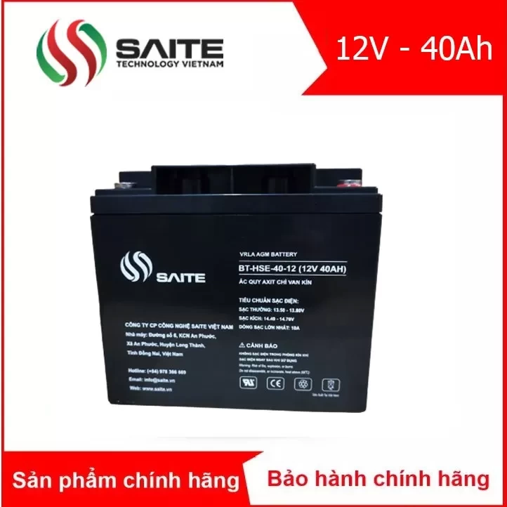 Bình ắc quy kín khí SAITE 12V - 40Ah (BT-HSE-40-12)