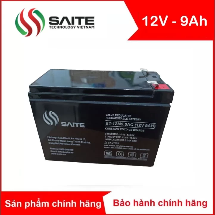 Bình ắc quy kín khí SAITE 12V-9Ah (BT-12M9.0AC)