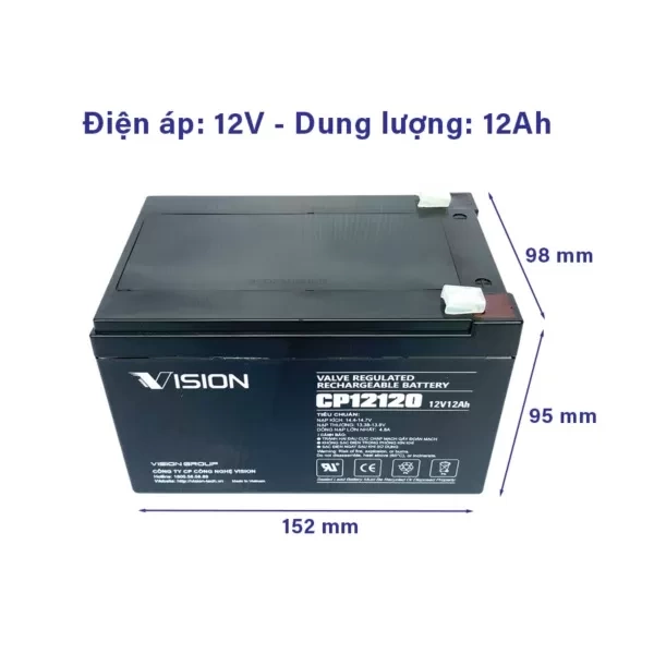 Ắc quy VISION CP12120 12V-12Ah