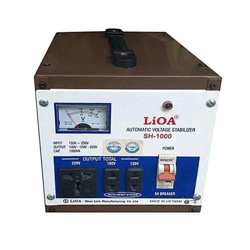 Ổn áp LIOA SH-1000 1KVA màu trắng xám