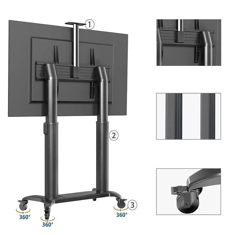 Giá Treo Tivi Di Động NB TW100 Điều Chỉnh Độ Cao Tự Động 75 - 110 Inch