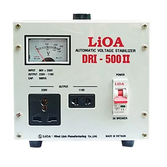 Ổn áp LIOA DRI-500II 500VA xuất xứ Việt Nam