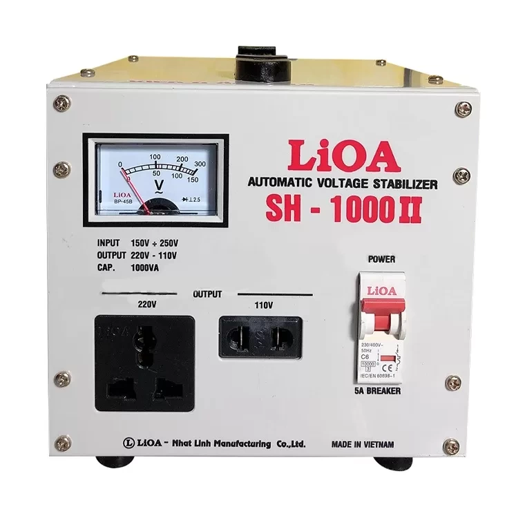 Ổn áp LIOA SH-1000II 1KVA màu trắng xám