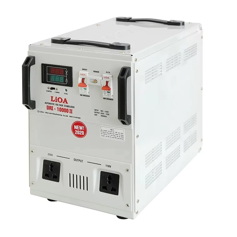 Ổn áp LIOA DRI-10000II 10KVA dòng 1 pha nhìn từ mặt bên