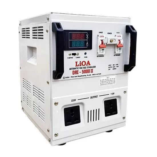 ổn áp LIOA DRI-5000II nhìn từ mặt nghiêng