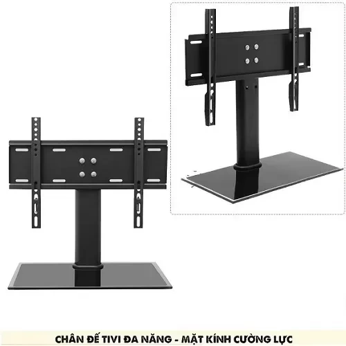 Chân Đế Tivi Đa Năng E606 - Mặt Kính Cường Lực 32-43inch