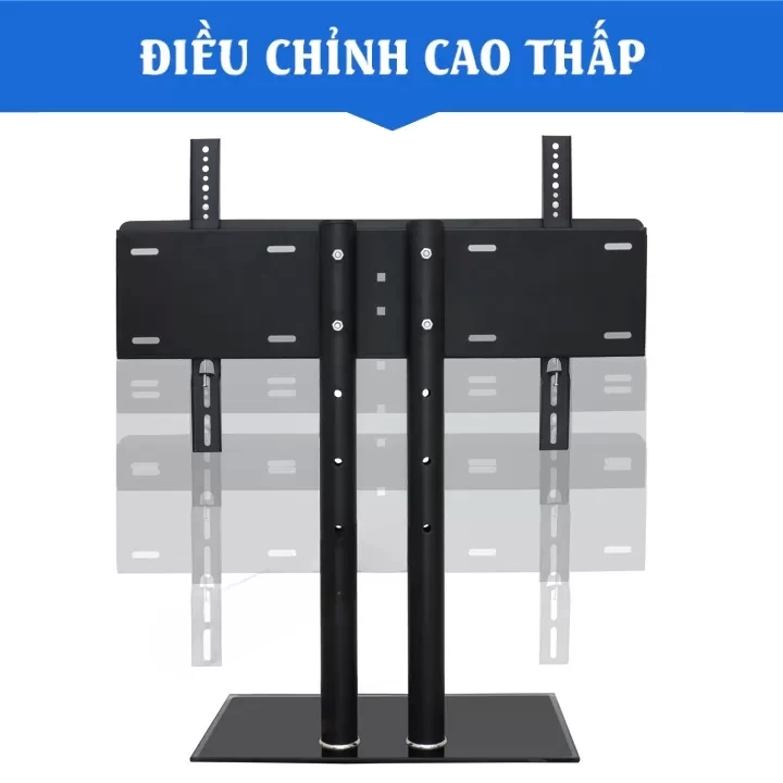 Chân Đế Tivi Đa Năng E607 - Mặt Kính Cường Lực cho tivi từ 40-65 inch