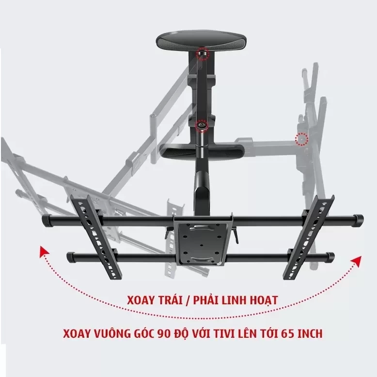 Xoay vuông góc với tivi từ 43-65inch