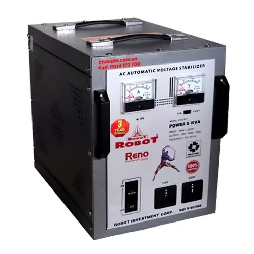 Ổn áp Robot Reno 5KVA (90V-250V) 1 pha