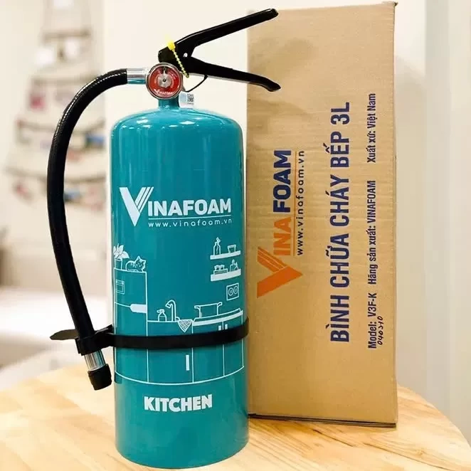 bình chữa cháy vinafoam góc bếp 3L (nhóm K) V3F-K